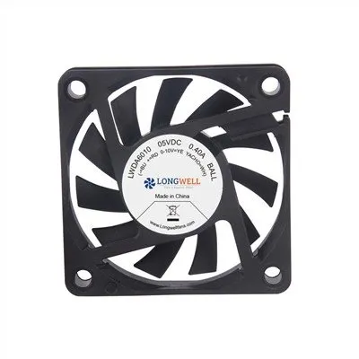 Mini ventiladores axiais 60x60x10mm para computador sem escovas de exaustão de resfriamento de CPU